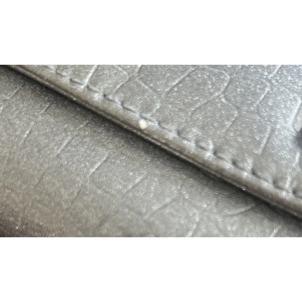 Silver Unlisted Kenneth Cole urban organizer clutch wallet faux leather exterior